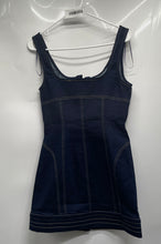 Load image into Gallery viewer, Express Womens Blue Denim Sleeveless Scoop Neck Button Front Mini Dress Size S