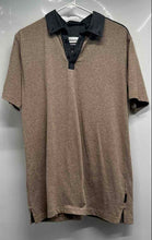 Load image into Gallery viewer, Sean John Mens Brown Heather Short Sleeve Collared Polo Shirt Size Medium