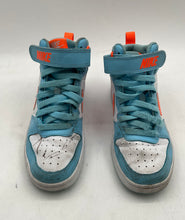 Load image into Gallery viewer, Nike Boys Court Borough Mid 2 HF4791-407 Blue White Basketball Shoes Size 4Y