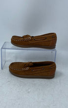 Load image into Gallery viewer, Zara Kids Brown Suede Slip-On Low Top Moc Toe Boat Shoes Size EUR 27
