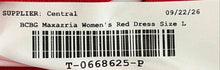 Load image into Gallery viewer, BCBGMaxazria Womens Red Long Sleeve Keyhole Front Mini Dress Size L With Tag