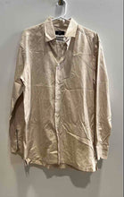 Load image into Gallery viewer, Zanella Mens Beige Collared Long Sleeve Button-Up Shirt Size Large