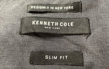 Load image into Gallery viewer, Kenneth Cole Mens Black Printed Short Sleeve Slim Fit Button-Up Shirt Size M