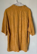 Load image into Gallery viewer, Tommy Bahama Mens Mustard Yellow Leaf Print Short Sleeve Button-Up Shirt Size L