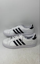 Load image into Gallery viewer, Adidas Mens Grand Court F36392 White Black Low Top Lace-Up Sneaker Shoes Size 12