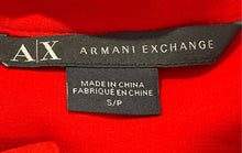 Load image into Gallery viewer, A/X Armani Exchange Womens Red Long Sleeve Crew Neck Blouse Top Size S/P