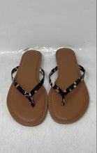 Load image into Gallery viewer, J.Crew Womens Beige Black Open Toe Slip-On Flat Flip Flop Sandals Size 7