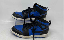 Load image into Gallery viewer, Nike Kids Air Jordan 1 Mid Black Blue Mid Top Lace-Up Sneaker Shoes Size 3Y