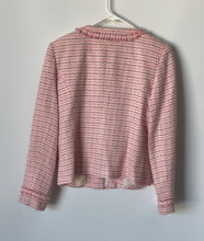 Load image into Gallery viewer, Apostrophe Womens Pink Printed Tweed Long Sleeve Full-Zip Blazer Jacket Size 6