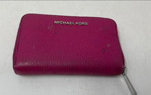 Load image into Gallery viewer, Michael Kors Womens Jet Set Pink Pebbled Leather Accordion Zip-Around Wallet
