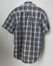 Load image into Gallery viewer, Tommy Hilfiger Mens Gray Plaid Cotton Short Sleeve Button-Up Shirt Size Large