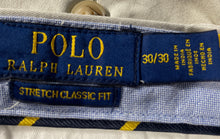 Load image into Gallery viewer, Polo By Ralph Lauren Mens Beige Stretch Classic Fit Chino Pants Size 30/30