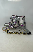 Load image into Gallery viewer, Roller Derby Womens Aerio Q-60 Gray Purple Adjustable Inline Skates Size 5