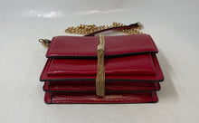 Load image into Gallery viewer, Aldo Womens Miyabel Red Croc Embossed Patent Leather Chain Strap Crossbody Bag