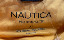 Load image into Gallery viewer, Nautica Mens Yellow Short Sleeve Crew Neck Pullover Performance T-Shirt Size XL