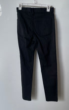 Load image into Gallery viewer, Express Womens Black Dark Wash Button Front Belt Loops Skinny Jeans Size 2R