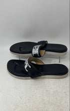 Load image into Gallery viewer, Michael Kors Womens Briar Black White Slip-On Flat Thong Sandals Size 10M