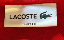 Load image into Gallery viewer, Lacoste Mens Red Green Cotton Slim Fit Short Sleeve Collared Polo Shirt Size XL