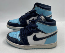 Load image into Gallery viewer, Authentic Nike Womens Air Jordan 1 Retro High Blue White Black Sneakers Shoes 9