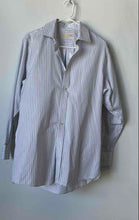 Load image into Gallery viewer, Michael Kors Mens Multicolor Striped Long Sleeve Non-Iron Dress Shirt Size 15.5