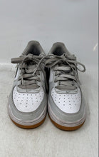 Load image into Gallery viewer, Nike Kids Air Force 1 White Gray Leather Lace-Up Low Top Sneaker Shoes Size 3.5Y