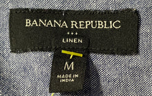 Load image into Gallery viewer, Banana Republic Mens Blue Long Sleeve Collared Button-Up Shirt Size Medium