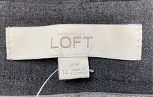 Load image into Gallery viewer, Loft Womens Gray Stretch Straight-Leg Classic Trouser Pants Size 14 With Tag
