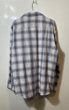 Load image into Gallery viewer, Calvin Klein Mens White Blue Plaid Long Sleeve Collared Button-Up Shirt Size L