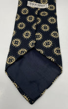 Load image into Gallery viewer, Giorgio Armani Mens Black Beige Keeper Loop Adjustable Pointed Tie