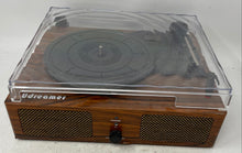 Load image into Gallery viewer, Udreamer Brown Black Vinyl Record Player Bluetooth Turntable Not Tested