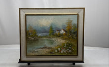 Load image into Gallery viewer, Landscape With A Lake House And Meadow Double Framed Wall Art Painting