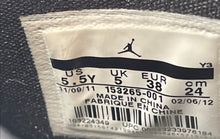 Load image into Gallery viewer, Nike Kids Air Jordan 12 153265-001 Black & White Leather Sneaker Shoes Size 5.5Y