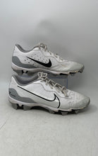 Load image into Gallery viewer, Nike Mens Alpha Huarache 4 DJ6524-100 White Gray Sports Baseball Cleats Size 12