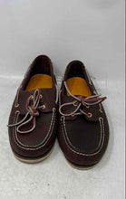 Load image into Gallery viewer, Timberland Mens Brown Leather Classic 2-Eye Moc Toe Boat Shoes Size 11W