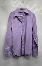 Load image into Gallery viewer, Express Mens Lilac Long Sleeve Collared Dress Shirt Size Large