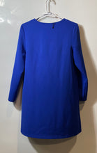 Load image into Gallery viewer, Zara Womens Blue Long Sleeve Pockets V-Neck Pullover Mini Dress Size XS