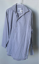 Load image into Gallery viewer, Calvin Klein Mens Gray Herringbone Regular Fit Dress Shirt Size L 16.5 32/33