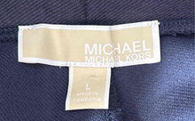 Load image into Gallery viewer, Michael Kors Womens Blue Flat Front Elastic Waist Pull-On Ankle Pants Size L