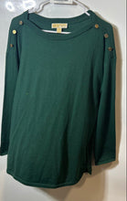 Load image into Gallery viewer, Michael Kors Womens Green Long Sleeve Round Neck Pullover Sweater Size M