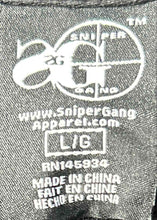 Load image into Gallery viewer, Sniper Gang Mens Black Graphic Print Cotton Long Sleeve Pullover Sweatshirt Sz L
