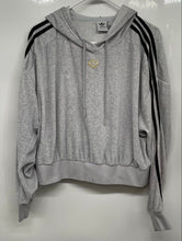 Load image into Gallery viewer, Adidas Womens Gray Black Heather Long Sleeve Pullover Hoodie Size Medium