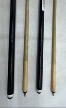 Load image into Gallery viewer, Hardwood Black Beige Wooden Cue Pool Stick House Billiards Lot Of 2-Piece
