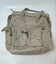 Load image into Gallery viewer, Kipling Womens Beige Charm Inner Pockets Adjustable Strap Crossbody Handbag