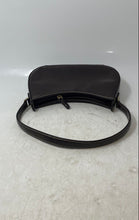 Load image into Gallery viewer, Liz Claiborne Womens Brown Faux Leather Inner Pocket Zip Top Shoulder Handbag