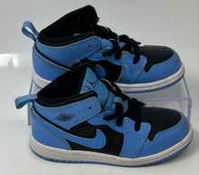 Load image into Gallery viewer, Nike Kids Air Jordan 1 Mid DQ8425-401 Blue Black Leather Sneakers Shoes Size 10C