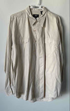 Load image into Gallery viewer, Boss Hugo Boss Mens Beige Cotton Long Sleeve Collared Button-Up Shirt Size Large