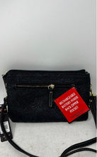 Load image into Gallery viewer, Stone Mountain Womens Black Back Zipper Adjustable Strap Crossbody Bag With Tags