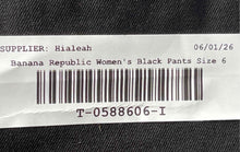 Load image into Gallery viewer, Banana Republic Womens Sloan Black Flat Front Welt Pocket Dress Pants Size 6