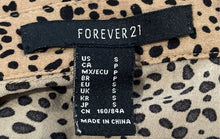 Load image into Gallery viewer, Forever 21 Womens Brown Black Leopard Print Button-Up Shirt Size Small