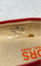 Load image into Gallery viewer, Michael Kors Womens Villa Red Leather Round Toe Slip-On Ballet Flats Size 4